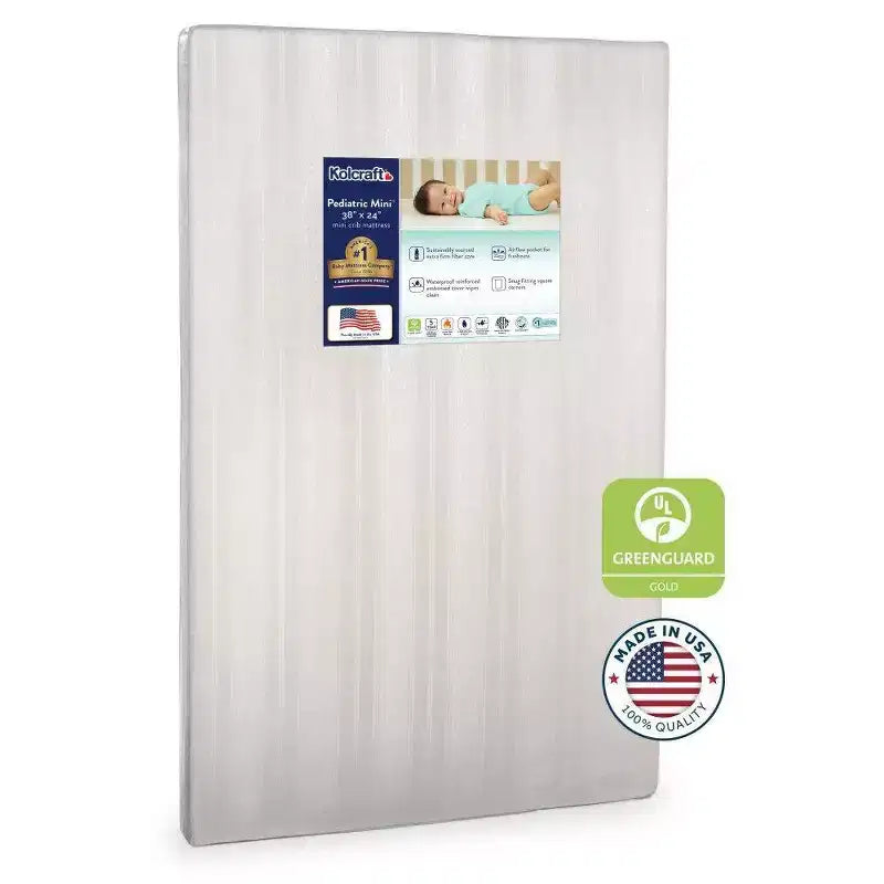 Materasso per culla mini impermeabile 96,5x61 cm - Ultra rigido, ipoallergenico, spessore 5 cm