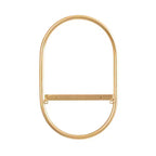 Set di 2 mensole da parete galleggianti ovali – Bianco e oro