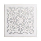 Maia Carved Wall Mirror Medallion White - Brewster