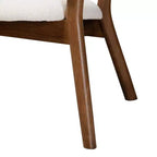 Set di 2 sedie accentate rivestite in tessuto Bouclé con gambe divaricate