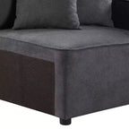 Poltrona da accento imbottita in tessuto grigio da 28" con struttura in legno