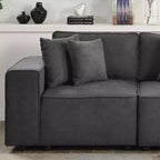 Poltrona da accento imbottita in tessuto grigio da 28" con struttura in legno