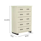 Set da 2 pezzi per camera da letto – Cassettiera a 9 cassetti e comò a 5 cassetti, bianco sporco