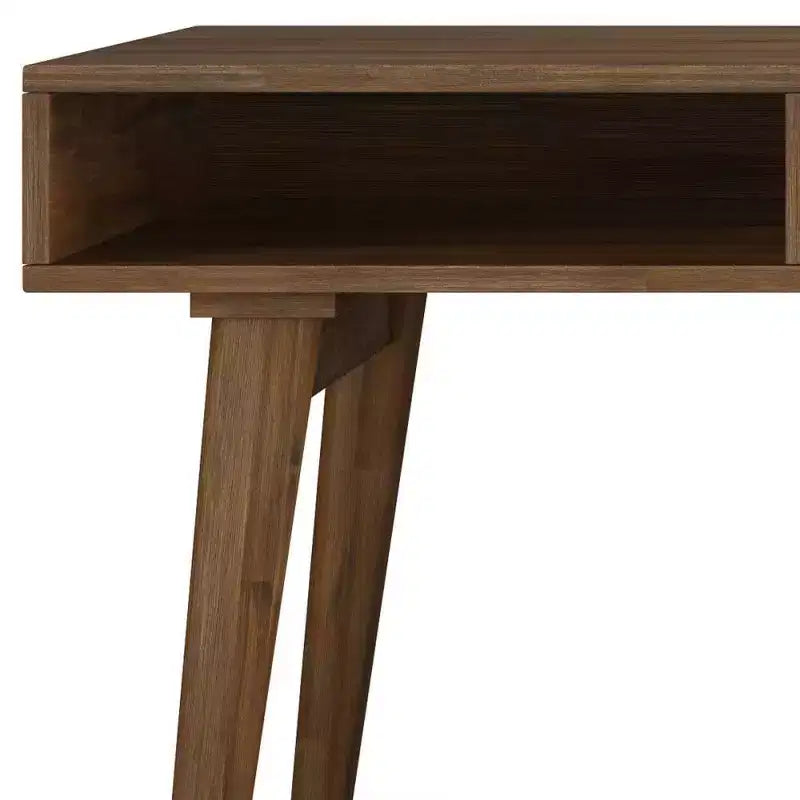 Scrivania Mid-Century Modern con cassetti laterali e archivio
