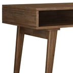 Scrivania Mid-Century Modern con cassetti laterali e archivio