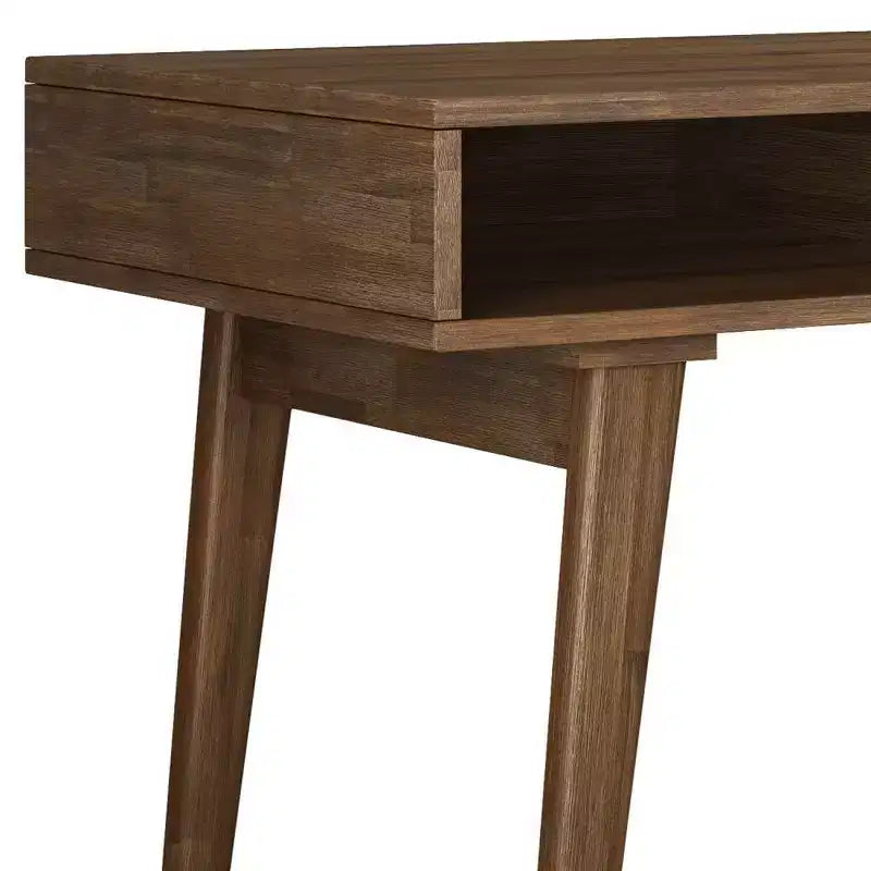 Scrivania Mid-Century Modern con cassetti laterali e archivio