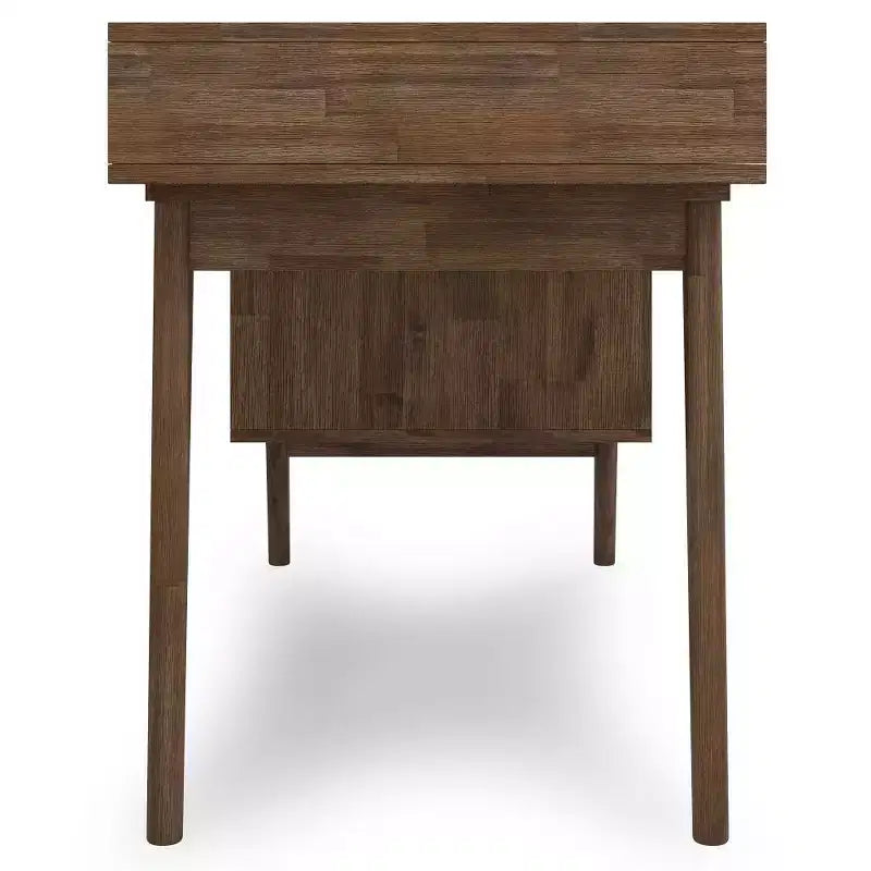 Scrivania Mid-Century Modern con cassetti laterali e archivio