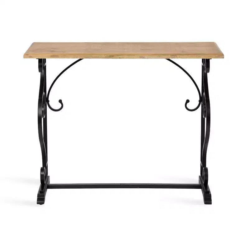 Consolle rettangolare in legno, 36x12,5x29,25, Nera