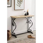 Consolle rettangolare in legno, 36x12,5x29,25, Nera