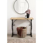 Consolle rettangolare in legno, 36x12,5x29,25, Nera