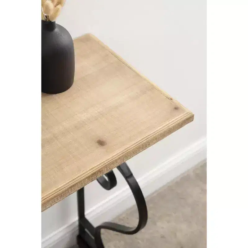 Consolle rettangolare in legno, 36x12,5x29,25, Nera