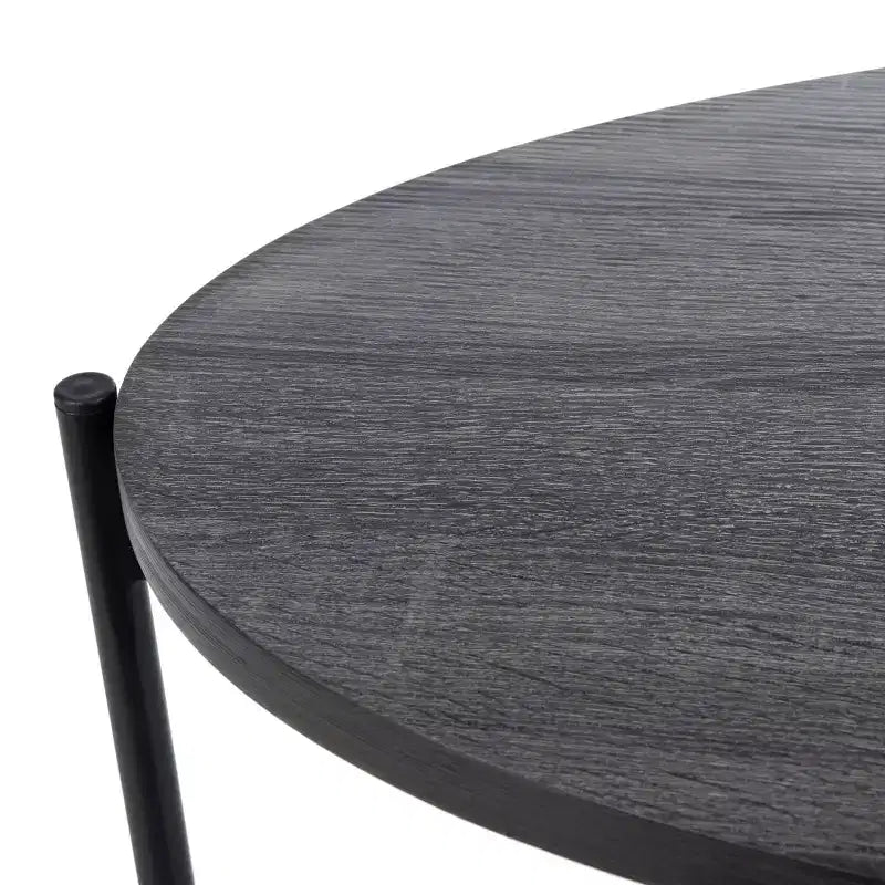 Tavolino Accent - Rovere Grigio Scuro e Gambe in Ferro Nero