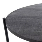 Tavolino Accent - Rovere Grigio Scuro e Gambe in Ferro Nero