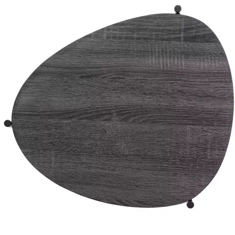 Tavolino Accent - Rovere Grigio Scuro e Gambe in Ferro Nero