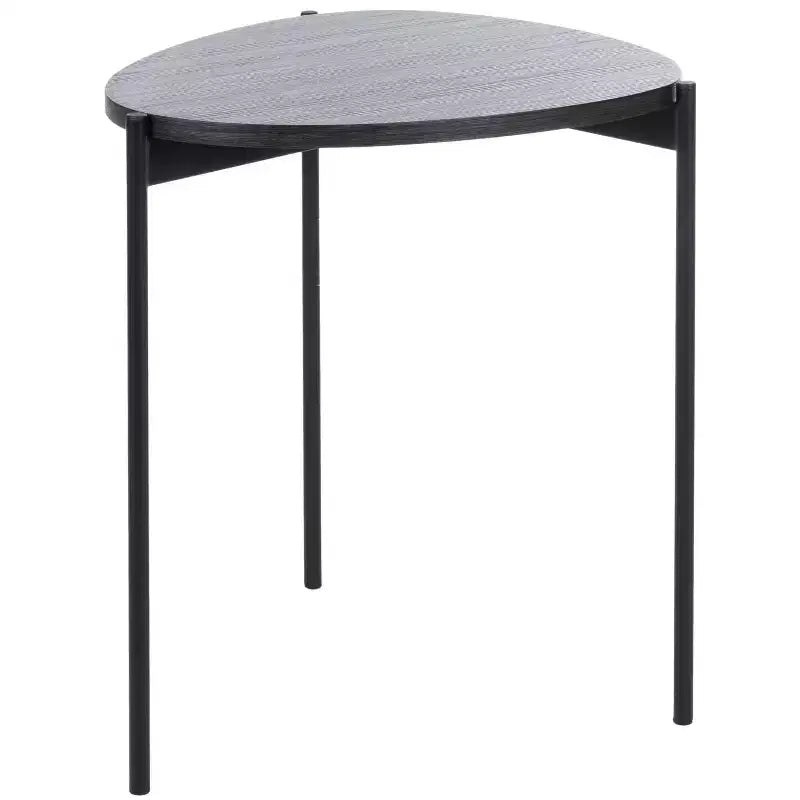 Tavolino Accent - Rovere Grigio Scuro e Gambe in Ferro Nero