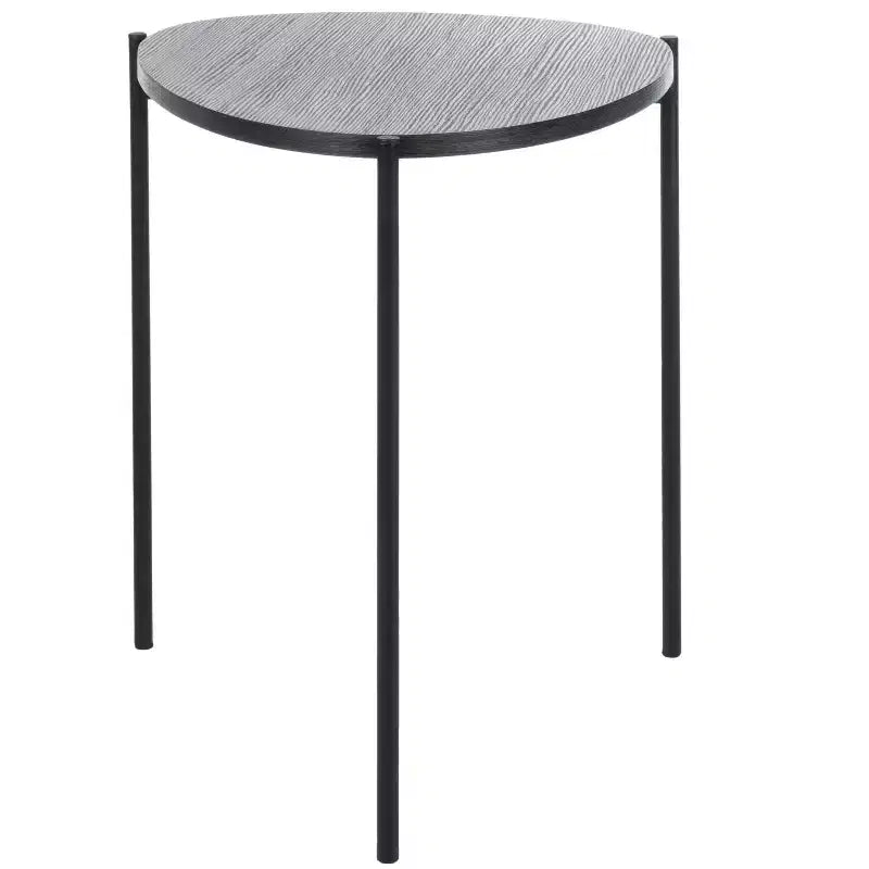 Tavolino Accent - Rovere Grigio Scuro e Gambe in Ferro Nero