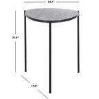 Tavolino Accent - Rovere Grigio Scuro e Gambe in Ferro Nero