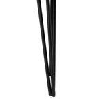 Tavolino d'appoggio Accent Mid-Century Moderno – Piano Bianco e Gambe in Ferro Nero