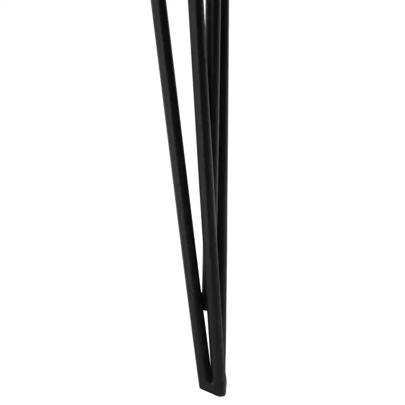 Tavolino d'appoggio Accent Mid-Century Moderno – Piano Bianco e Gambe in Ferro Nero