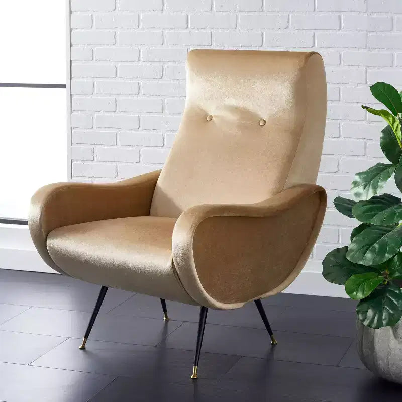 Sedia Imbottita di Design con Struttura in Legno
