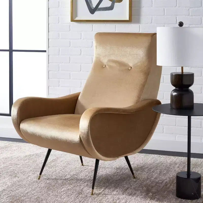 Sedia Imbottita di Design con Struttura in Legno