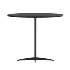 Tavolo da cocktail rotondo in legno da 36" con colonne da 30" e 42" di altezza