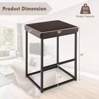Sgabelli da bar da 30" Set da 2 Sedie da bancone imbottite in pelle PU con poggiapiedi