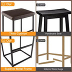 Sgabelli da bar da 30" Set da 2 Sedie da bancone imbottite in pelle PU con poggiapiedi