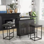Sgabelli da bar da 30" Set da 2 Sedie da bancone imbottite in pelle PU con poggiapiedi