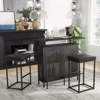 Sgabelli da bar da 30" Set da 2 Sedie da bancone imbottite in pelle PU con poggiapiedi