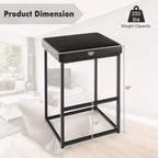 Sgabelli da bar da 30" Set da 2 Sedie da bancone imbottite in pelle PU con poggiapiedi
