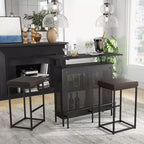 Sgabelli da bar da 30" Set da 2 Sedie da bancone imbottite in pelle PU con poggiapiedi
