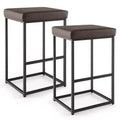 Sgabelli da bar da 30" Set da 2 Sedie da bancone imbottite in pelle PU con poggiapiedi