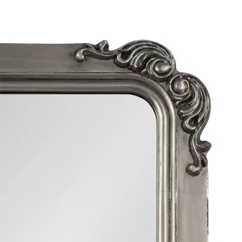 Specchio da parete rettangolare con cornice in stile barocco