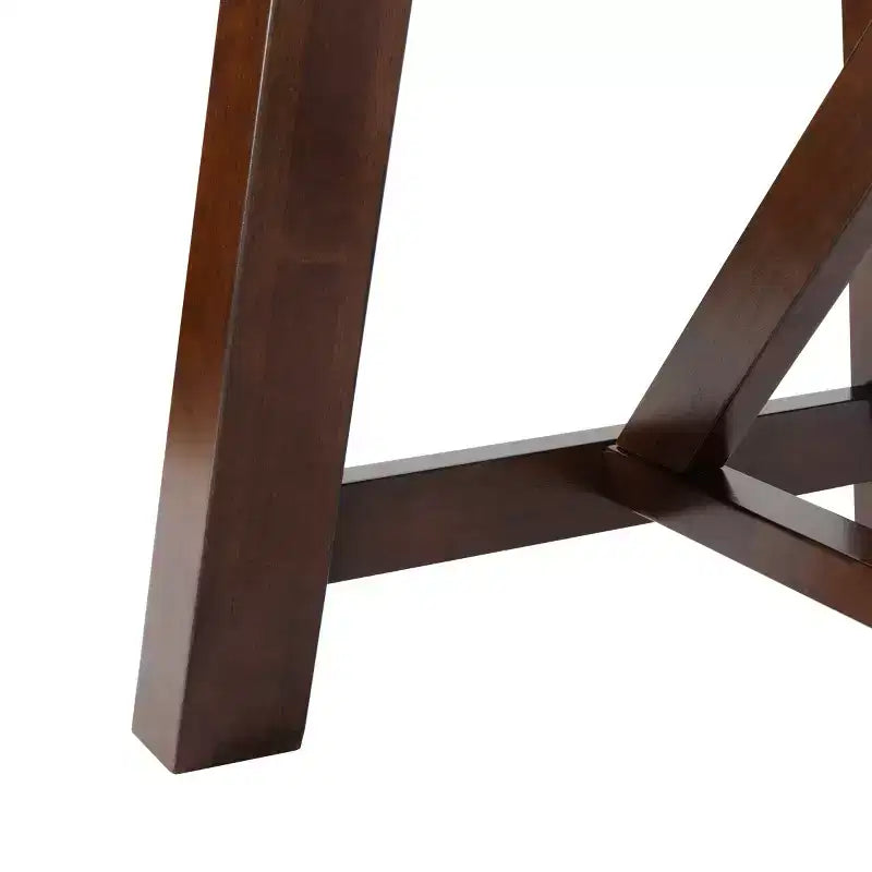 Tavolo da pranzo rettangolare per 6 persone, finitura in legno marrone