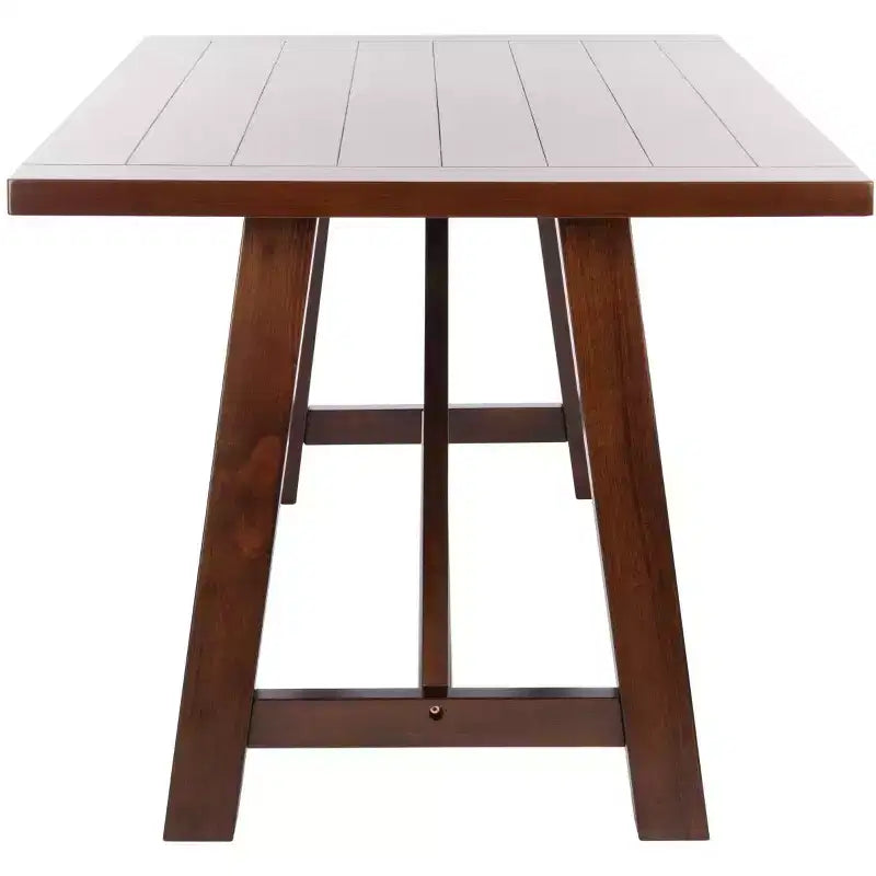 Tavolo da pranzo rettangolare per 6 persone, finitura in legno marrone