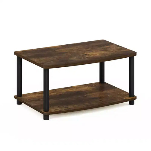 Furinno Industrial TV Stands Media Entertainment Center with 2-tier Open Storage Shelves
