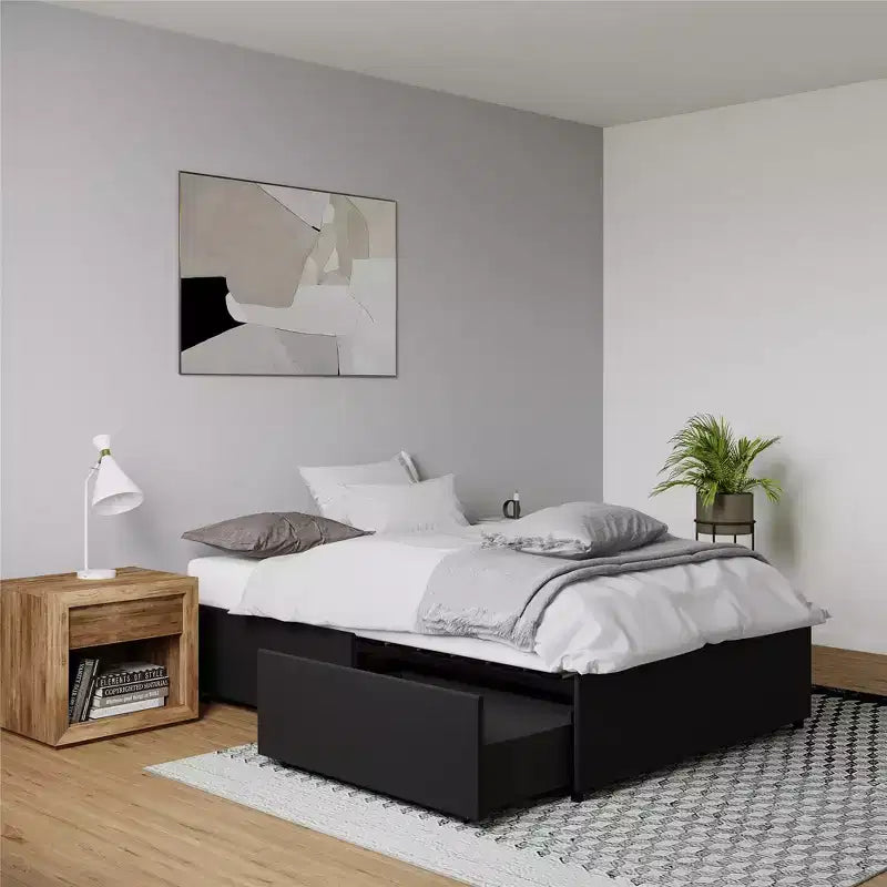 Letto matrimoniale Queen con cassetti contenitore