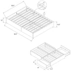 Letto matrimoniale Queen con cassetti contenitore