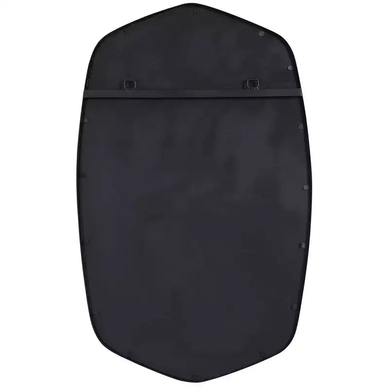 Specchio da parete moderno smussato con cornice in ferro nero satinato, 22,25" L x 36" H