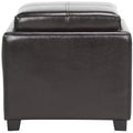 Pouf Contenitore Quadrato con Coperchio a Vassoio Ribaltabile