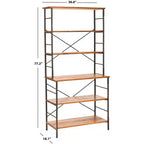 Libreria a Scala Etagere a 6 Ripiani in Legno di Abete con Finitura Laccata