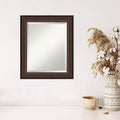 Specchio da parete Harvard Walnut con cornice smussata
