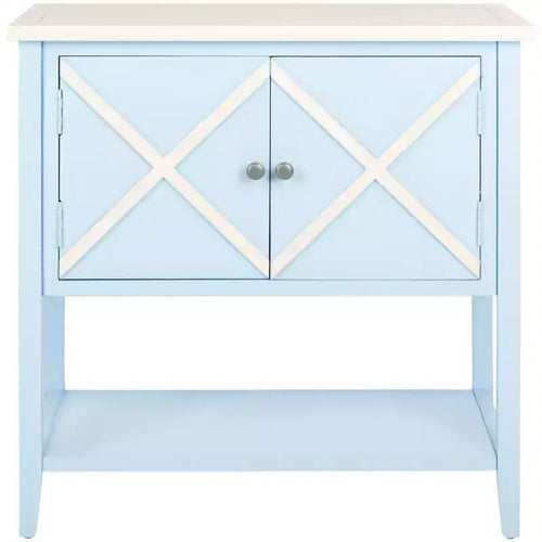 Polly Sideboard - AMH6599 - Light Blue/White - Safavieh Couture