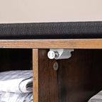 Panca Contenitore con Armadietto e 9 Scomparti Aperti, 30 x 110 x 48 cm, Marrone Rustico