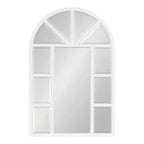 Specchio da parete a finestra ad arco, 24x36, Bianco