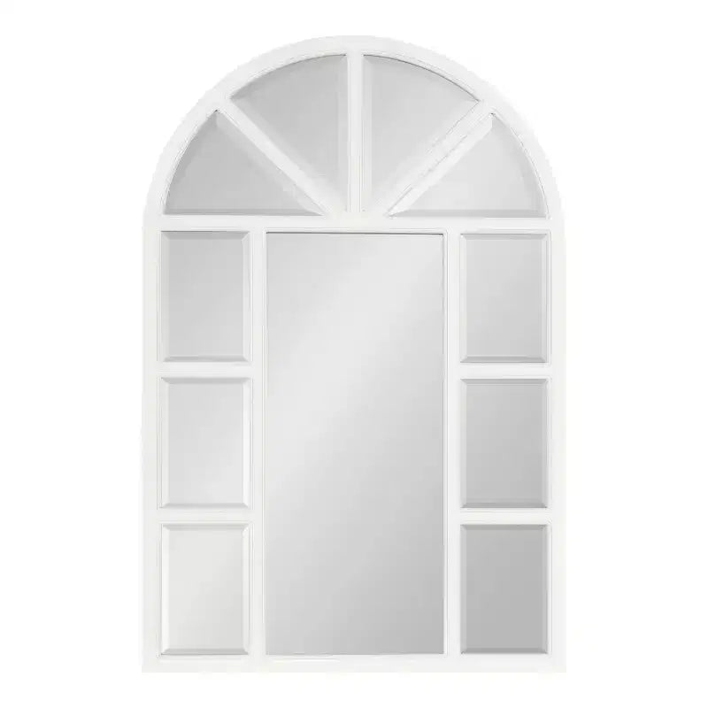 Specchio da parete a finestra ad arco, 24x36, Bianco