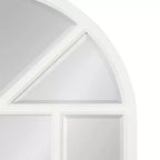 Specchio da parete a finestra ad arco, 24x36, Bianco