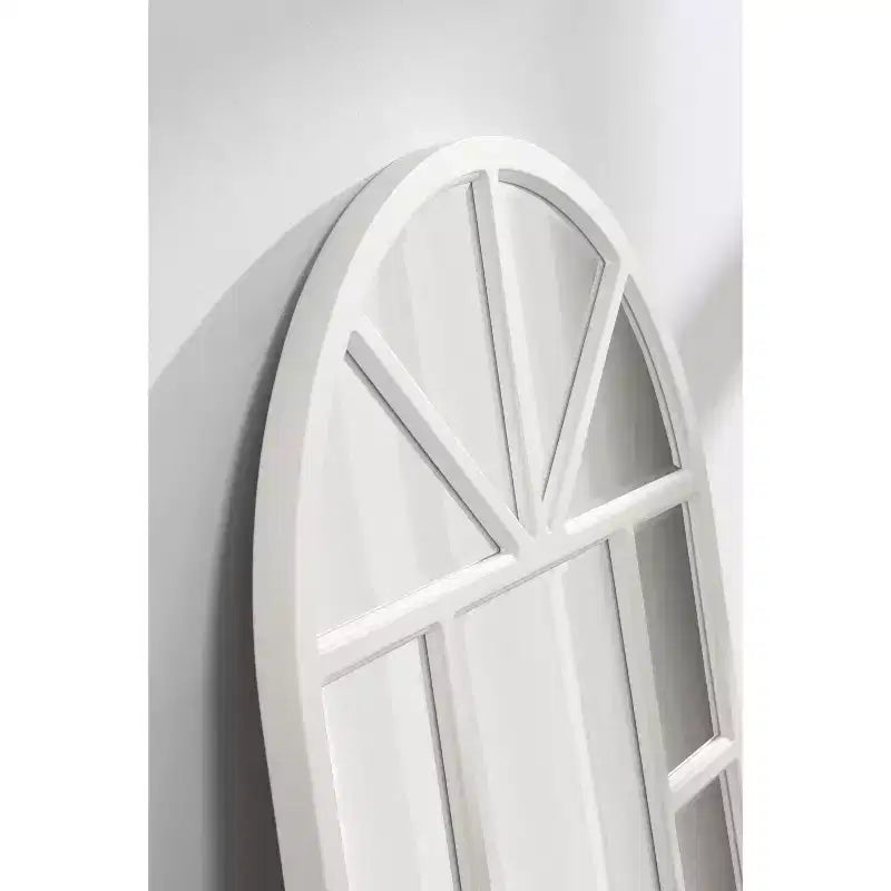 Specchio da parete a finestra ad arco, 24x36, Bianco