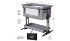 Culla portatile 3-in-1 per neonati - Altezza regolabile, Culla rimovibile, Lettino co-sleeping per neonati e bambini piccoli